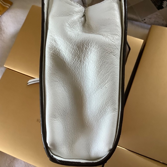 Coach Bleecker Embossed Woven Leather Pocket Clutch Bright Mandarin White NWOT - Picture 10 of 16